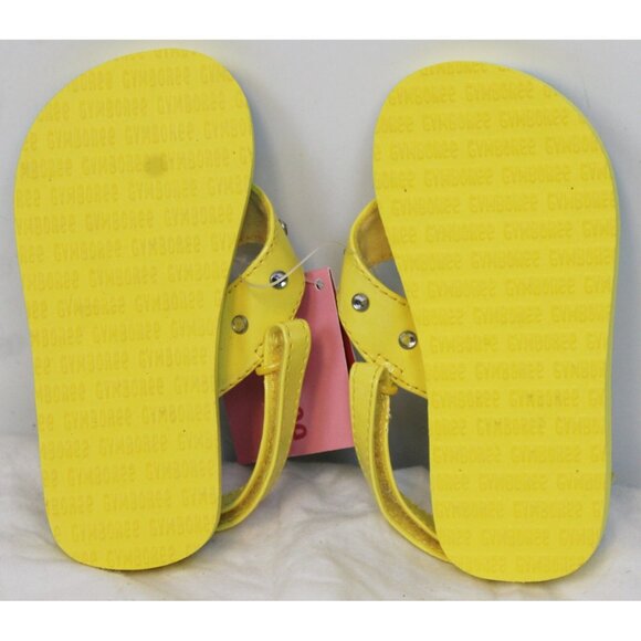 2009 Gymboree Happy Rainbow Sandals Shoes sz 7/8 Blue Dots Yellow Straps Rhinest - Picture 4 of 4